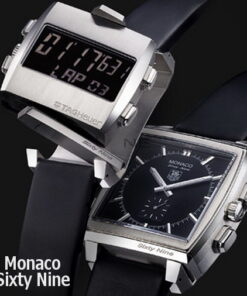 Réplica de Relógio Tag Heuer Monaco 69 Analógico e Digital