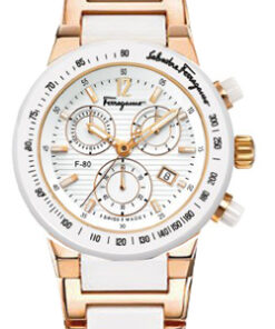 Réplica de Relógio Salvatore Ferragamo gold branco