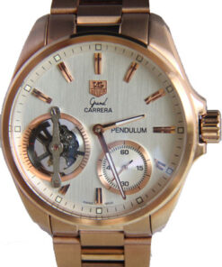Réplica de Rlógio Tag Heuer Carrera Pendulum Aço Rosê