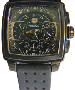 Réplica de Relógio Tag Heuer Monaco Mikrograph Preto com Verde