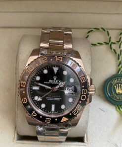Réplica de Relógio Rolex GTM Dourado e Rosê