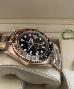 Réplica de Relógio Rolex GTM Dourado e Rosê
