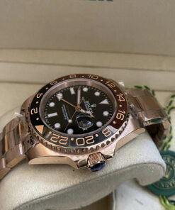 Réplica de Relógio Rolex GTM Dourado e Rosê