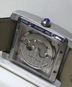 Alternative view of Réplica de Relógio  Cartier  Tank Couro