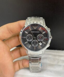 Réplica de Relógio Armani Aço Crono