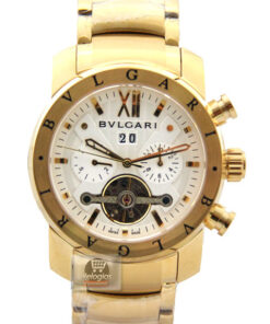 Réplica de Relógio Bulgari Homem de Ferro Dourado Branco