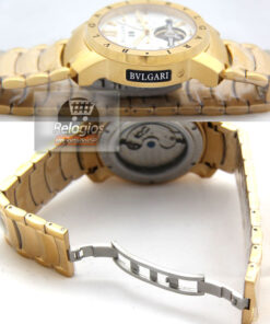 Alternative view of Réplica de Relógio Bulgari Homem de Ferro Dourado Branco