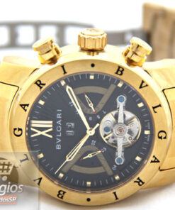 Alternative view of Réplica de Relógio Bulgari Homem de Ferro Preto Dourado