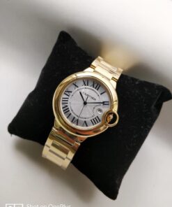 Relogio Réplica Cartier Ballon Blue Dourado 