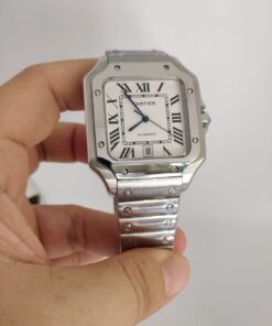  Replica de Relogio Cartier Santos 44M automático - Prata