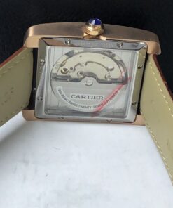 Alternative view of Réplica de Relógio  Cartier  Tank Couro