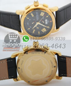 Alternative view of Réplica de Relógio Montblanc Chronograph New Dourado Black
