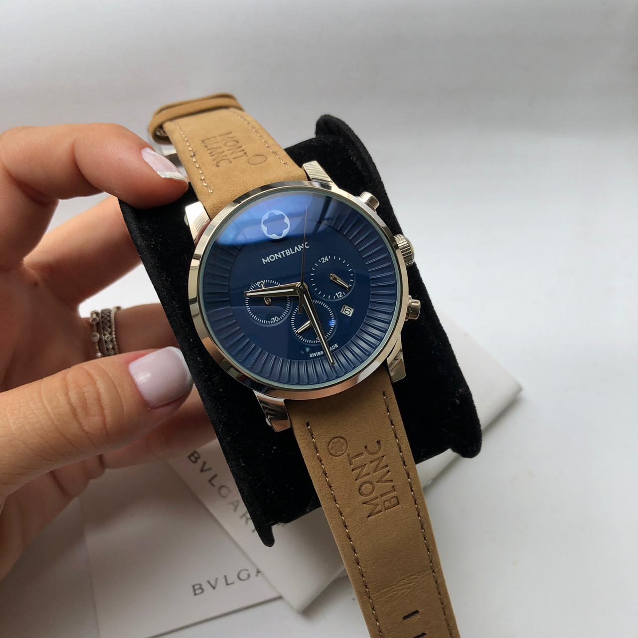 Réplica de Relógio Montblanc em Couro