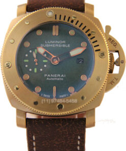 Réplica de Relógio Panerai Submersible Cerâmica Gold Green