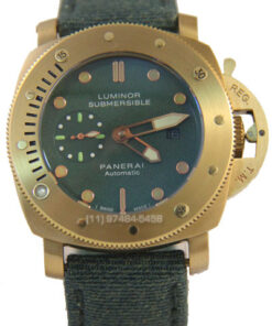 Réplica Relógio Panerai Submersible Gold Green