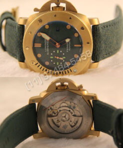 Alternative view of Réplica Relógio Panerai Submersible Gold Green