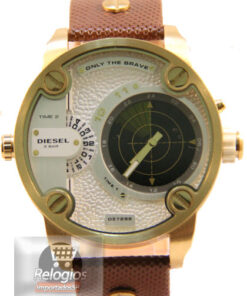 Réplicas de Relógio Diesel Dz7222 Radar Dourado Branco