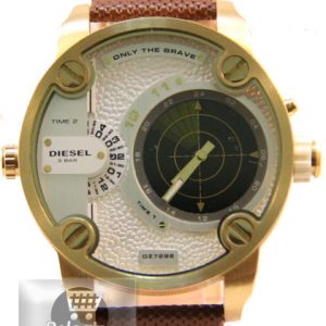Réplicas de Relógio Diesel Dz7222 Radar Dourado Branco