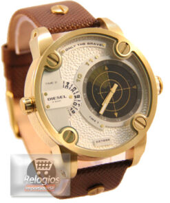 Réplica de Relógio Diesel Dz7222 Radar Dourado Branco