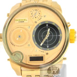 Réplica de Relógio Diesel Radar Dourado