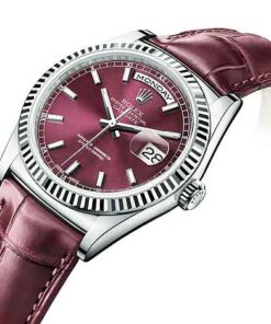 Réplica de Relógio Rolex Day Date White Gold Cherry