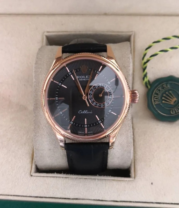 Réplica de Relógio Rolex Cellini - Couro 3