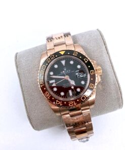 Réplica de Relógio Rolex GTM Dourado e Rosê