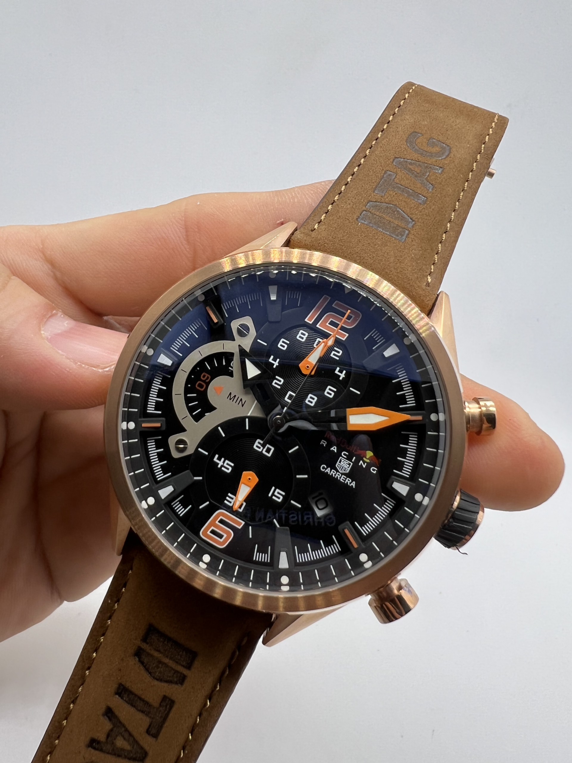 Réplica de Relógio Tag Heuer Redbull Couro