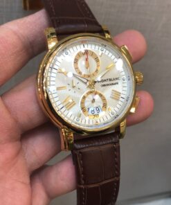 Réplica de Relógio Montblanc Chronograph New Dourado White
