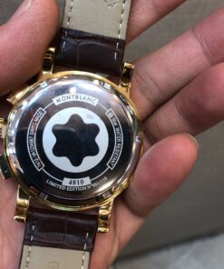 Alternative view of Réplica de Relógio Montblanc Chronograph New Dourado White