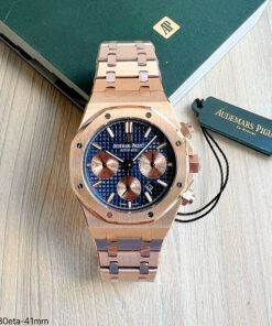 SUPER CLONE MÁQUINA ETA – AUDEMARS PIGUET ROYAL OAK 41MM ROSE AZUL