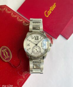 CARTIER CALIBRE DE CARTIER DIVER PRATA BRANCO 42MM