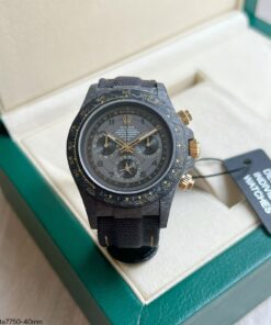 SUPER CLONE MAQUINA ETA ROLEX DAYTONA DIW CARBONO 40MM DOURADO