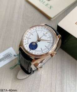 ROLEX CELLINI MOONPHASE ROSE BRANCO 39MM 50535