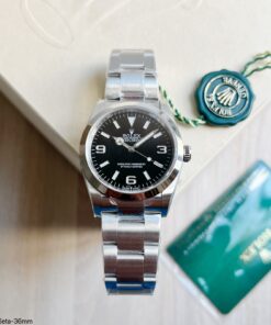 SUPER CLONE MÁQUINA ETA ROLEX EXPLORER I PRETO 36MM