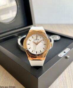 HUBLOT CLASSIC FUSION ORLINSKI 40MM DOURADO BRANCO