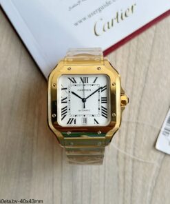 CARTIER SANTOS DOURADO BRANCO 40MM