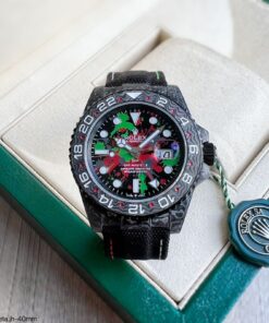 SUPER CLONE MÁQUINA ETA ROLEX GMT MASTER II DIW CARBONO 40MM
