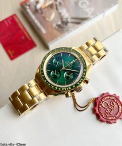 OMEGA SPEEDMASTER MOONWATCH GOLD GREEN 42MM