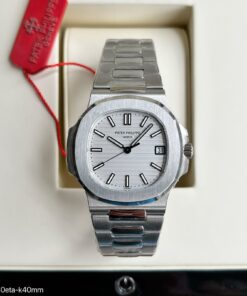 PATEK PHILIPPE NAUTILUS 40MM PRATA BRANCO 5711