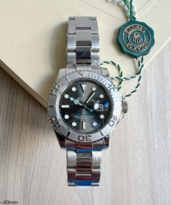 SUPER CLONE MÁQUINA ETA – ROLEX YACHT-MASTER RHODIUM CINZA 40MM