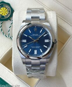SUPER CLONE MÁQUINA ETA ROLEX OYSTER PERPETUAL AZUL 41MM