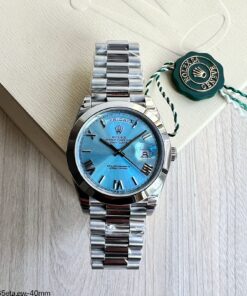 SUPER CLONE MAQUINA ETA ROLEX DAY-DATE II AZUL 40MM