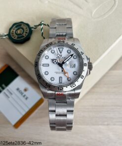SUPER CLONE MÁQUINA ETA ROLEX EXPLORER II BRANCO 42MM