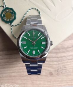 SUPER CLONE MÁQUINA ETA ROLEX OYSTER PERPETUAL VERDE 41MM