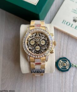 SUPER CLONE MÁQUINA ETA ROLEX DAYTONA DOURADO EYE OF THE TIGER 40MM