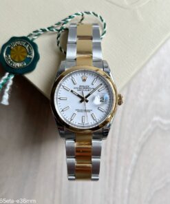 ROLEX DATEJUST 36MM PRATA DOURADO 116201