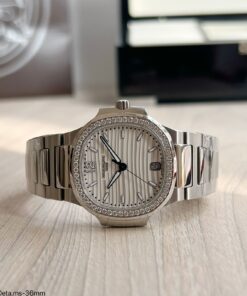 PATEK PHILIPPE NAUTILUS 36MM PRATA BRANCO BRILHANTE