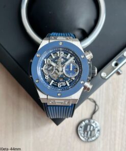 HUBLOT BIG BANG UNICO 44MM PRATA AZUL