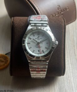 BREITLING CHRONOMAT PRATA BRANCO 41MM